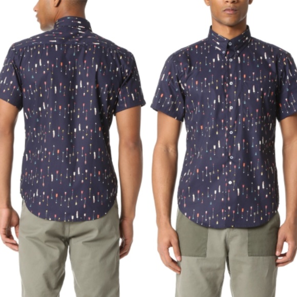 Naked & Famous Arrow Print Short Sleeve NWOT 09/24 - Picture 6 of 9